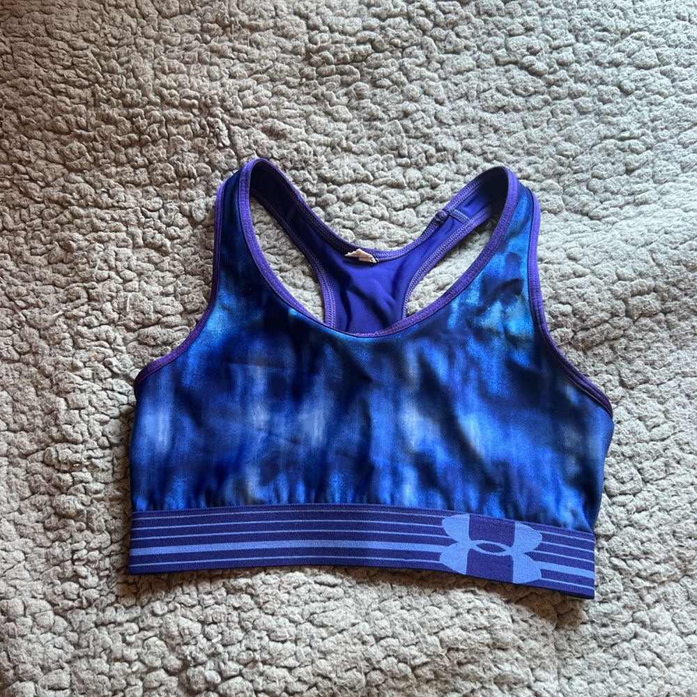 Blue under armor sports bra